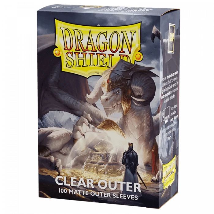 Arcane Tinmen Dragon Shield - Outer Sleeves - Matte Clear (standard size) available at Northumbrian Tin Soldier