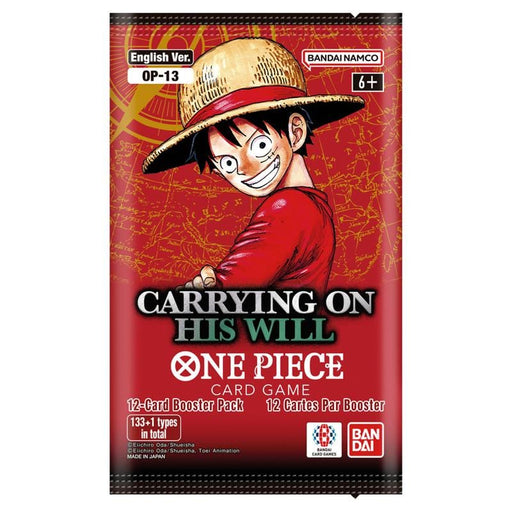 Bandai One Piece Card Game: Carrying on his will (OP-13) Booster Pack available at Northumbrian Tin Soldier