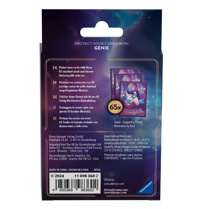 Disney-Ravensburger Disney Lorcana - Ursula's Return - Card Sleeves - Genie available at Northumbrian Tin Soldier