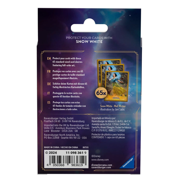 Disney-Ravensburger Disney Lorcana - Ursula's Return - Card Sleeves - Snow White available at Northumbrian Tin Soldier