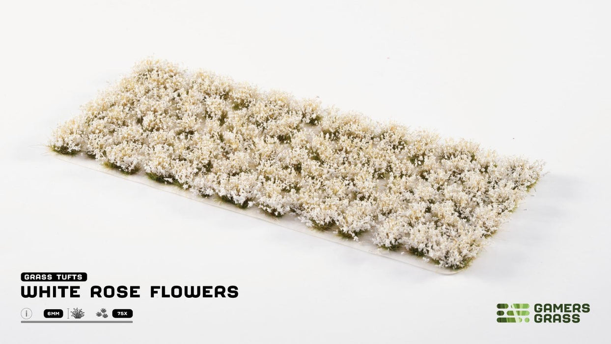 Gamers Grass Gamers Grass - Wild Flowers - White Rose Flowers available at Northumbrian Tin Soldier