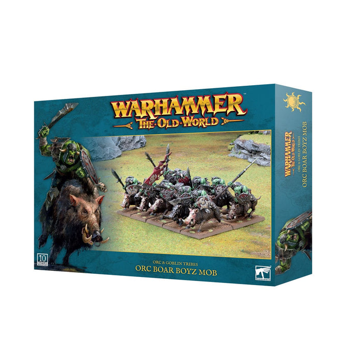 Games Workshop Warhammer The Old World: Orc & Goblin Tribes - Orc Boar Boyz Mob available at Northumbrian Tin Soldier