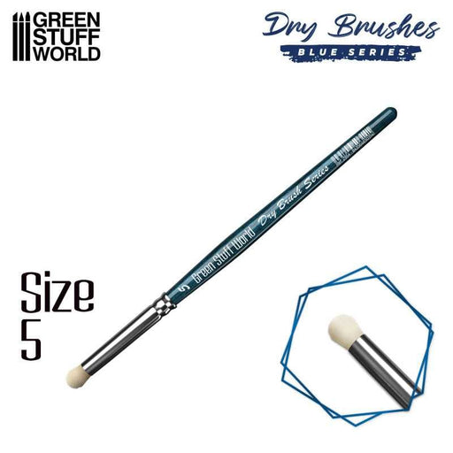Green Stuff World BLUE SERIES Dry Brush - Size 5 available at Northumbrian Tin Soldier