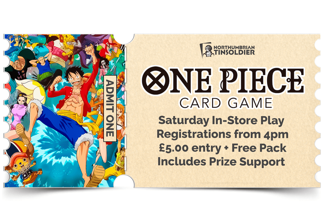 Northumbrian Tin Soldier Northumbrian Tin Soldier One Piece League: In store event ticket Ticket available at Northumbrian Tin Soldier