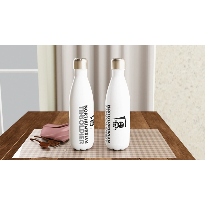 Northumbrian Tin Soldier Northumbrian Tin Soldier Stainless Steel Water Bottle - White 17oz available at Northumbrian Tin Soldier