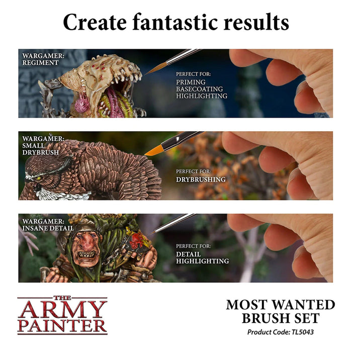 The Army Painter The Army Painter - Most Wanted Brush Set available at Northumbrian Tin Soldier