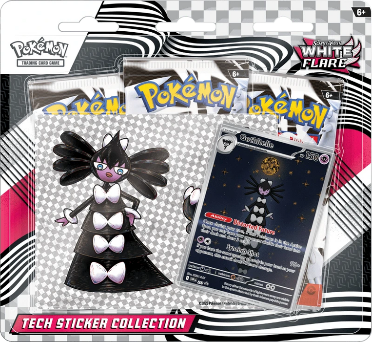 The Pokémon Company Pokémon - Scarlet & Violet - White Flare - Tech Sticker Collection - Gothitelle available at Northumbrian Tin Soldier