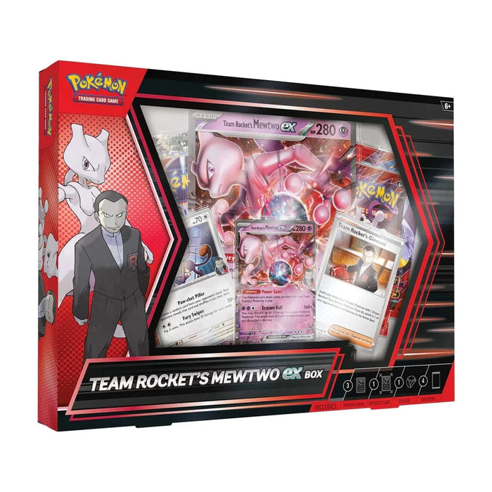 The Pokémon Company Pokémon - Team Rocket Tin - Team Rocket's Mewtwo ex Box available at Northumbrian Tin Soldier