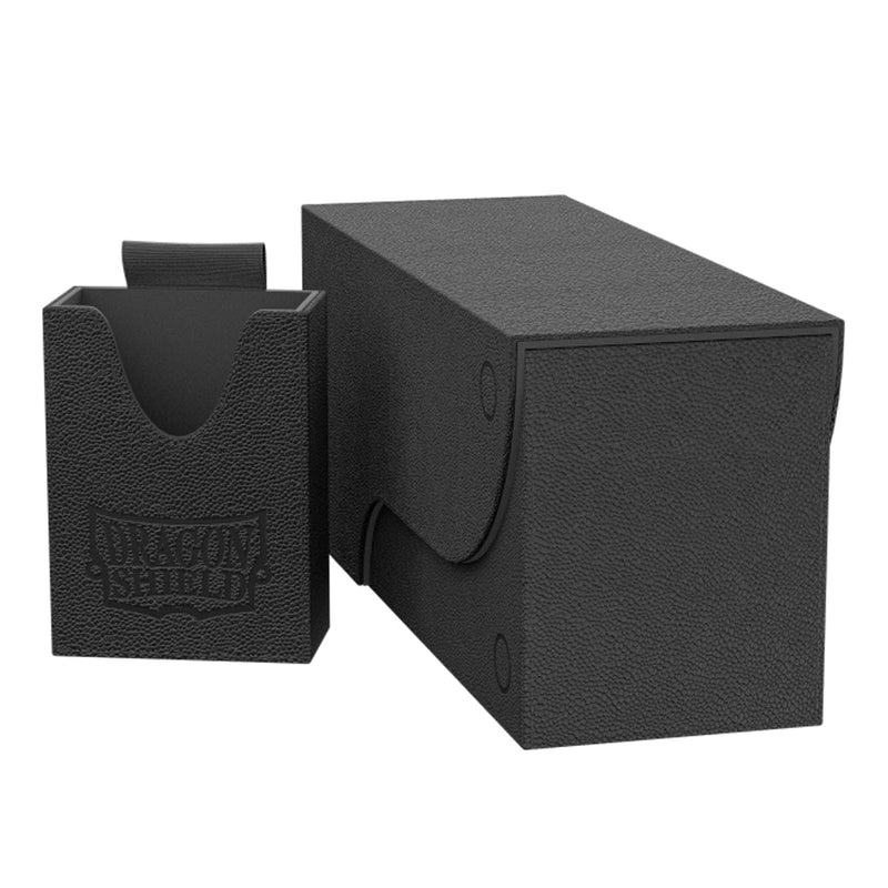 Arcane Tinmen Dragon Shield - Black/Black - Nest+ 300 - Deck Box available at Northumbrian Tin Soldier