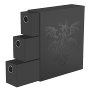 Arcane Tinmen Dragon Shield - Fortress Card Drawers - Black available at Northumbrian Tin Soldier