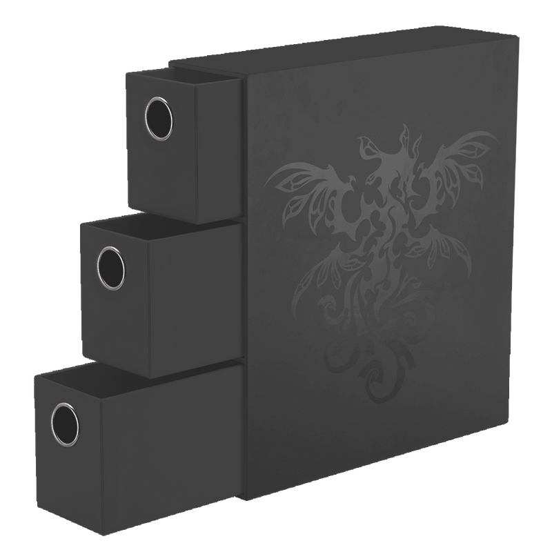 Arcane Tinmen Dragon Shield - Fortress Card Drawers - Black available at Northumbrian Tin Soldier