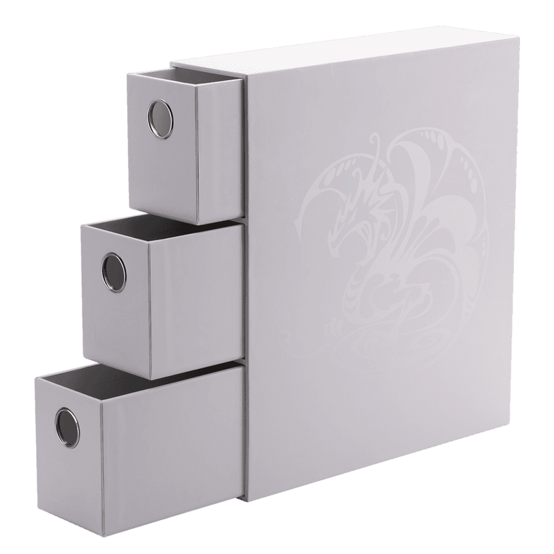 Arcane Tinmen Dragon Shield - Fortress Card Drawers - White available at Northumbrian Tin Soldier