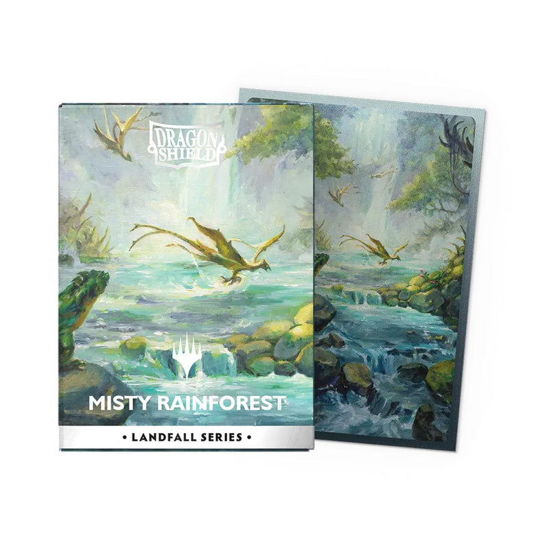 Arcane Tinmen Dragon Shield Landfall Series - Misty Rainforest (100 Sleeves) available at Northumbrian Tin Soldier