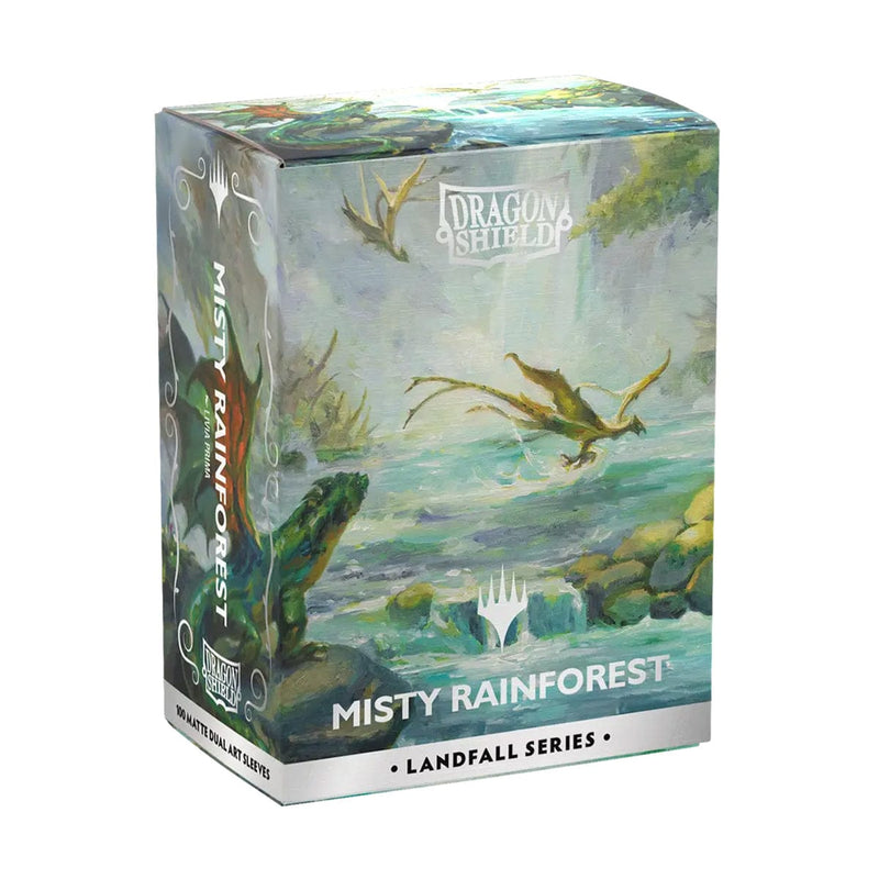 Arcane Tinmen Dragon Shield Landfall Series - Misty Rainforest (100 Sleeves) available at Northumbrian Tin Soldier