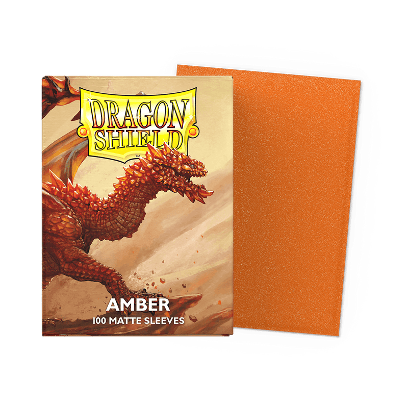Arcane Tinmen Dragon Shield Matte – Amber (100 Sleeves) available at Northumbrian Tin Soldier