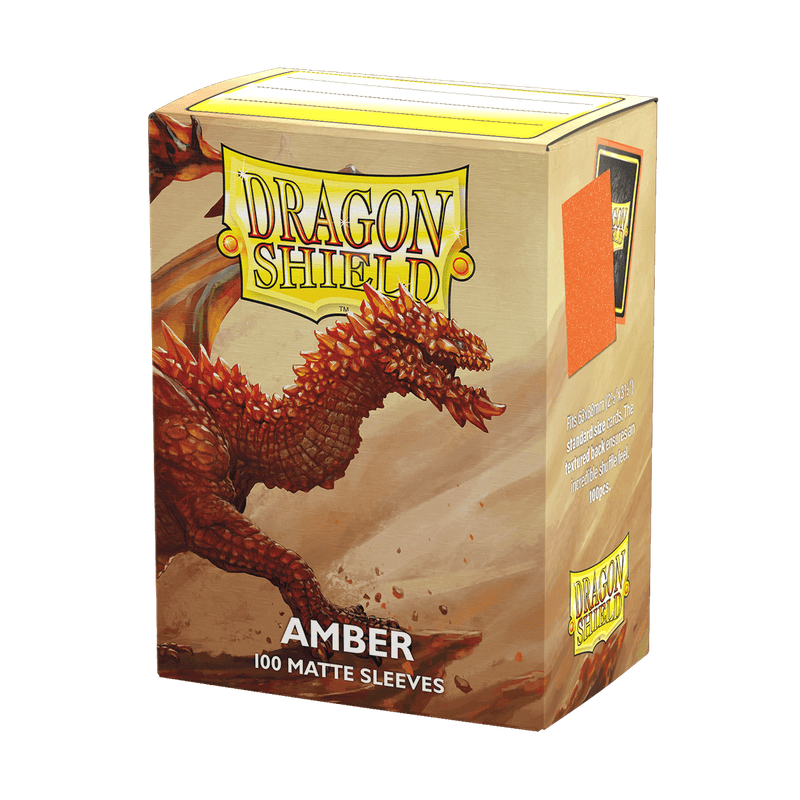 Arcane Tinmen Dragon Shield Matte – Amber (100 Sleeves) available at Northumbrian Tin Soldier