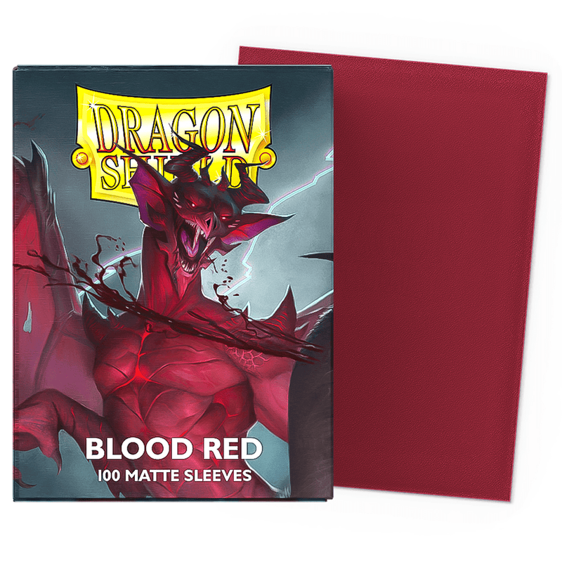 Arcane Tinmen Dragon Shield Matte - Blood Red (100 Sleeves) available at Northumbrian Tin Soldier