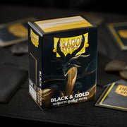 Arcane Tinmen Dragon Shield Matte Dual - Black & Gold (100 Sleeves) available at Northumbrian Tin Soldier