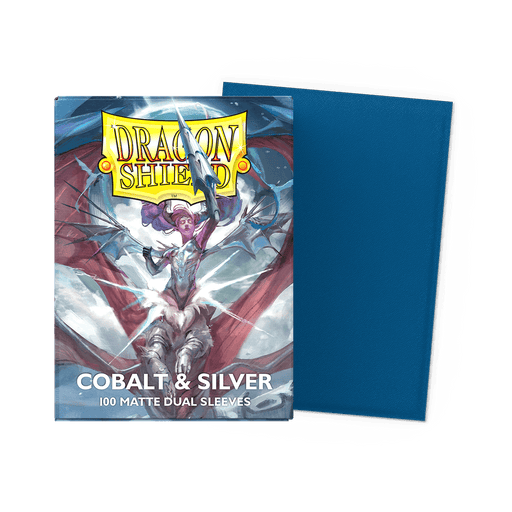 Arcane Tinmen Dragon Shield Matte Dual - Cobalt and Silver (100 Sleeves) available at Northumbrian Tin Soldier