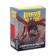 Arcane Tinmen Dragon Shield Matte Dual - Crimson and Silver (100 Sleeves) available at Northumbrian Tin Soldier