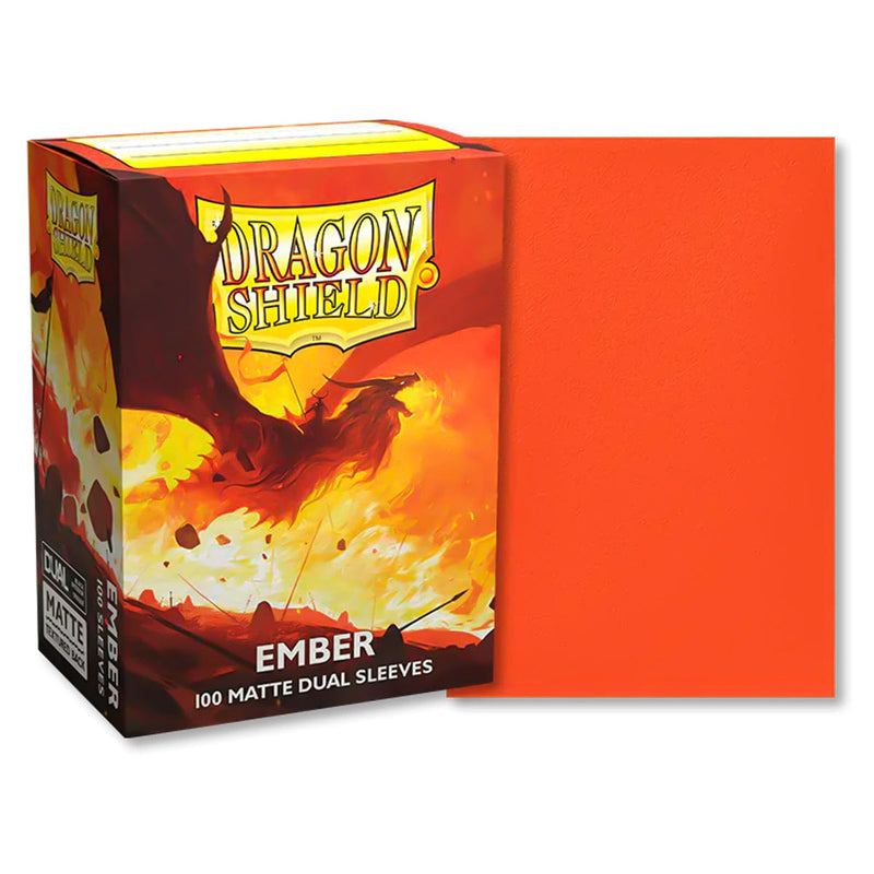 Arcane Tinmen Dragon Shield Matte Dual - Ember (100 Sleeves) available at Northumbrian Tin Soldier