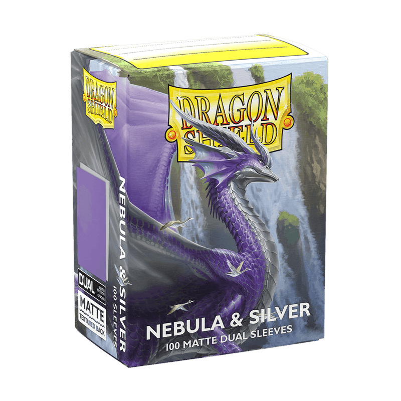 Arcane Tinmen Dragon Shield Matte Dual - Nebula and Silver (100 Sleeves) available at Northumbrian Tin Soldier