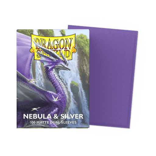 Arcane Tinmen Dragon Shield Matte Dual - Nebula and Silver (100 Sleeves) available at Northumbrian Tin Soldier