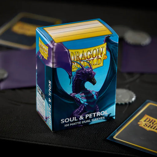 Arcane Tinmen Dragon Shield Matte Dual - Soul & Petrol (100 Sleeves) available at Northumbrian Tin Soldier