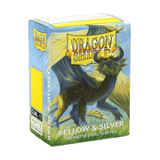 Arcane Tinmen Dragon Shield Matte Dual - Yellow and Silver (100 Sleeves) available at Northumbrian Tin Soldier