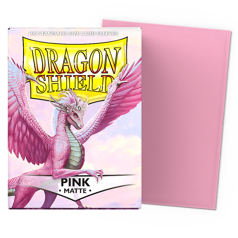 Arcane Tinmen Dragon Shield Matte - Pink  (100 Sleeves) available at Northumbrian Tin Soldier