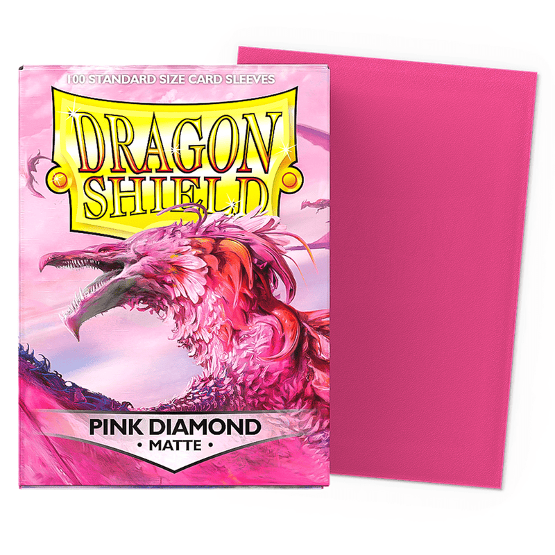 Arcane Tinmen Dragon Shield Matte - Pink Diamond (100 Sleeves) available at Northumbrian Tin Soldier