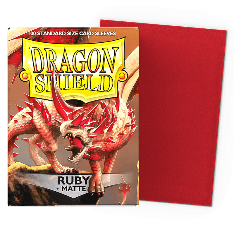Arcane Tinmen Dragon Shield Matte - Ruby (100 Sleeves) available at Northumbrian Tin Soldier
