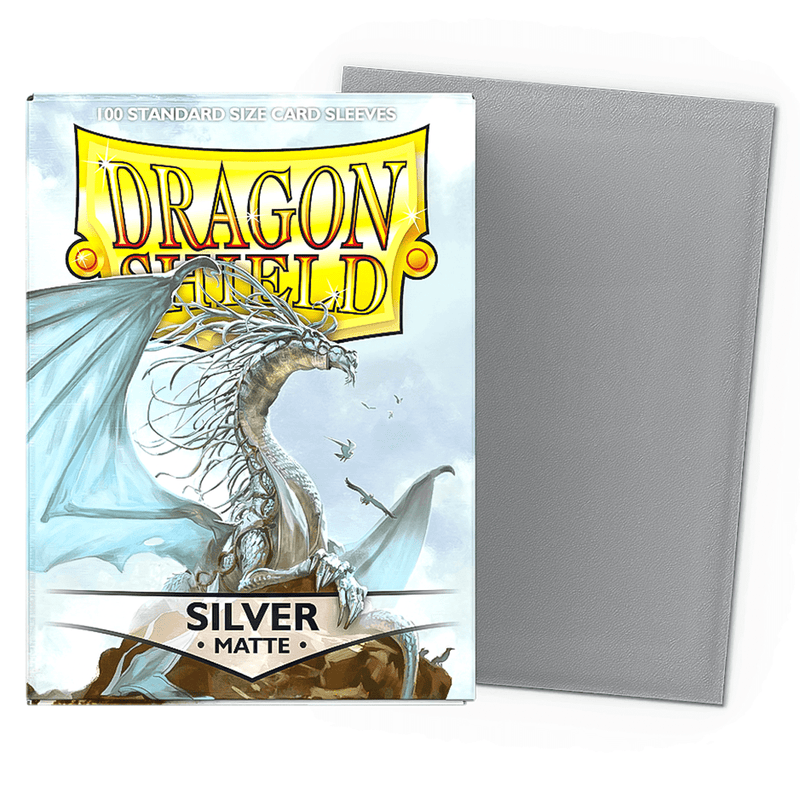 Arcane Tinmen Dragon Shield Matte - Silver (100 Sleeves) available at Northumbrian Tin Soldier