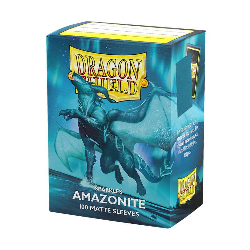 Arcane Tinmen Dragon Shield Matte Sparkles – Amazonite (100 Sleeves) available at Northumbrian Tin Soldier