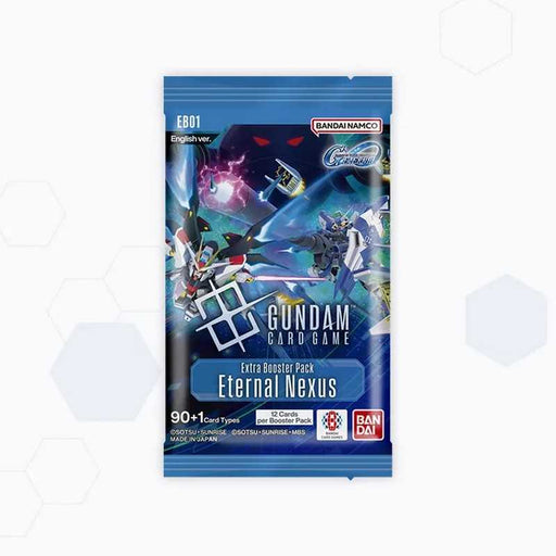 Bandai Gundam Card Game: Eternal Nexus (EB01) Extra Booster Pack available at Northumbrian Tin Soldier