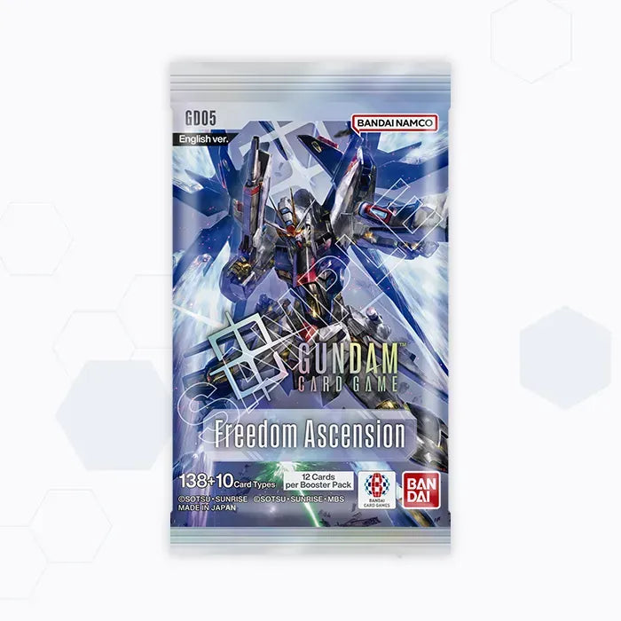 Bandai Gundam Card Game: Freedom Ascension GD-05 Booster Pack available at Northumbrian Tin Soldier