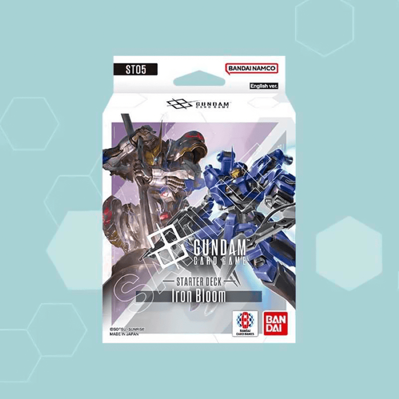 Bandai Gundam Card Game: IRON Bloom Starter Deck (ST05) available at Northumbrian Tin Soldier