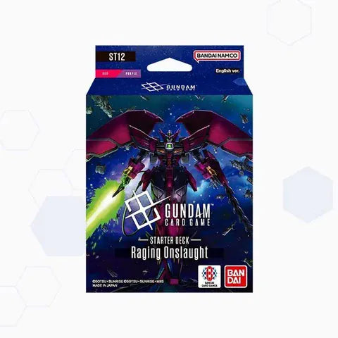 Bandai Gundam Card Game: Starter Deck - Raging Onslaught (ST12) available at Northumbrian Tin Soldier