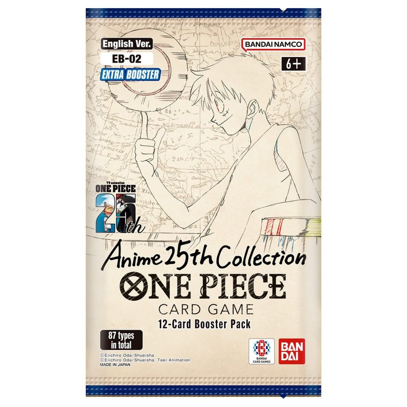 Bandai One Piece Card Game: Anime 25th Collection (EB-02) Booster Pack available at Northumbrian Tin Soldier