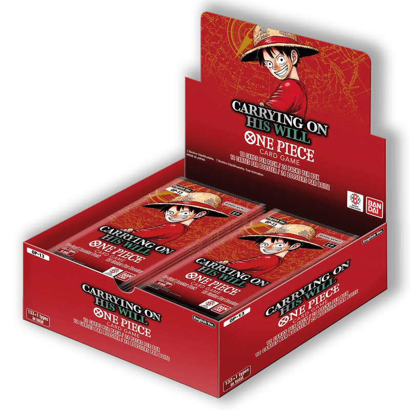 Bandai One Piece Card Game: Carrying on his will (OP-13) Booster Box available at Northumbrian Tin Soldier