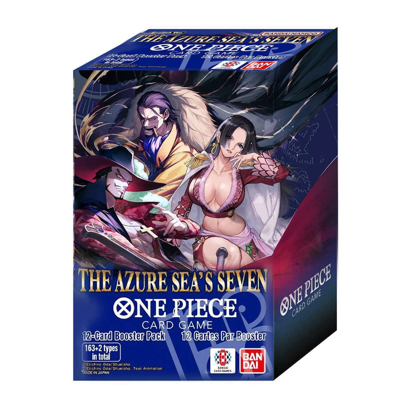 Bandai One Piece Card Game: The Azure Sea's Seven Double Pack Set (DP-09) available at Northumbrian Tin Soldier