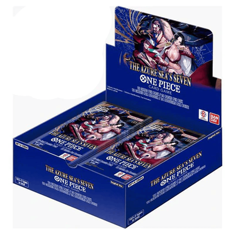 Bandai One Piece Card Game: The Azure Sea's Seven (OP-14) Booster Box available at Northumbrian Tin Soldier