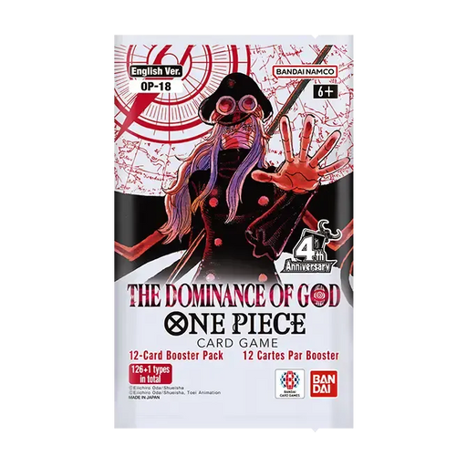 Bandai One Piece Card Game: The Dominance of God (OP-18) Booster Pack available at Northumbrian Tin Soldier