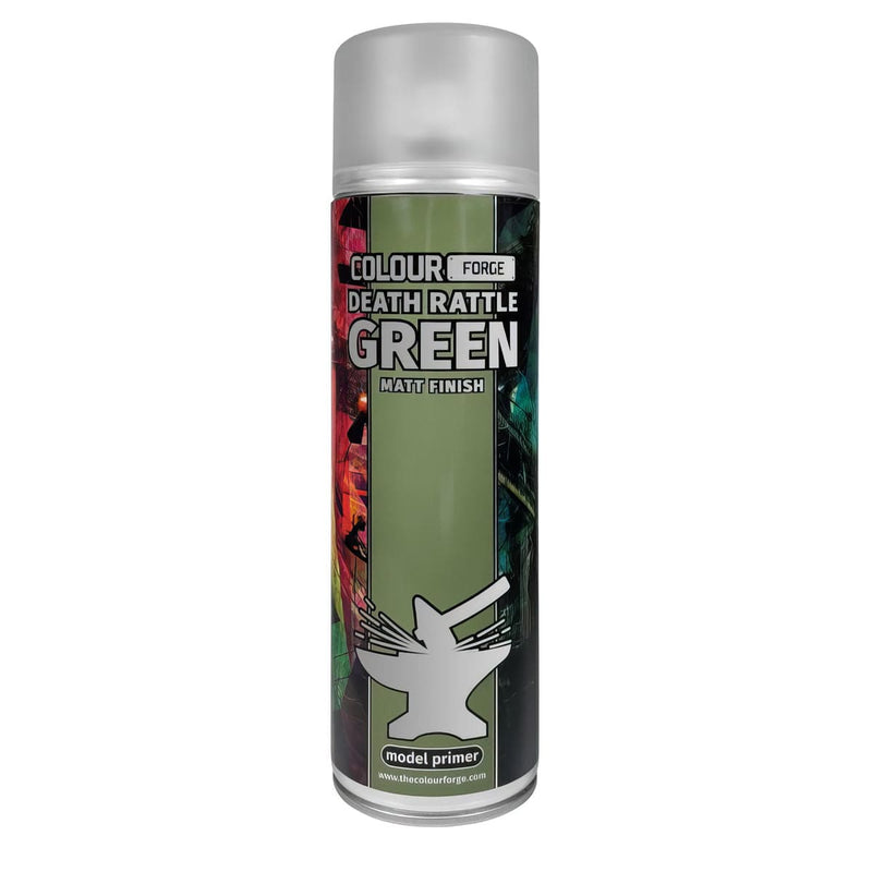 Colour Forge Colour Forge: Death Rattle Green Spray (500ml) available at Northumbrian Tin Soldier