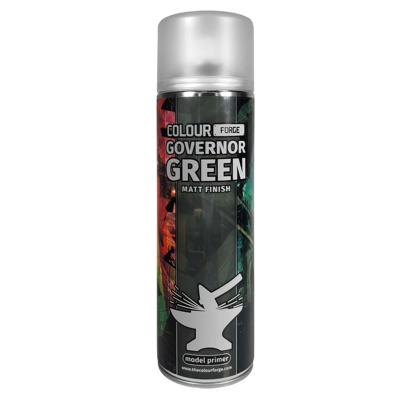 Colour Forge Colour Forge: Governor Green Spray (500ml) available at Northumbrian Tin Soldier