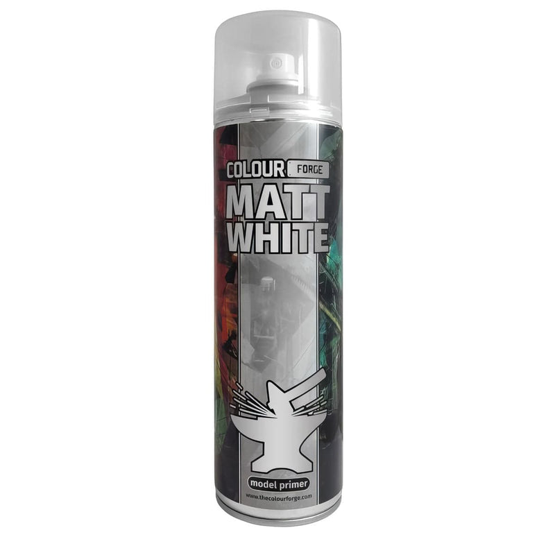 Colour Forge Colour Forge: Matt White Spray (500ml) available at Northumbrian Tin Soldier