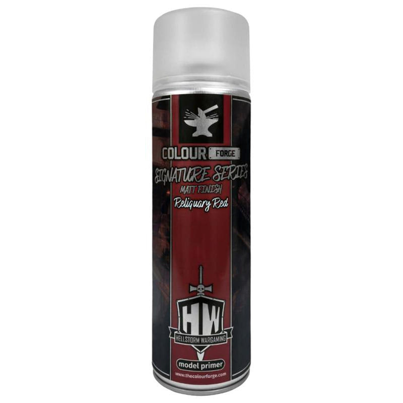 Colour Forge Colour Forge: Reliquary Red Spray (500ml) available at Northumbrian Tin Soldier