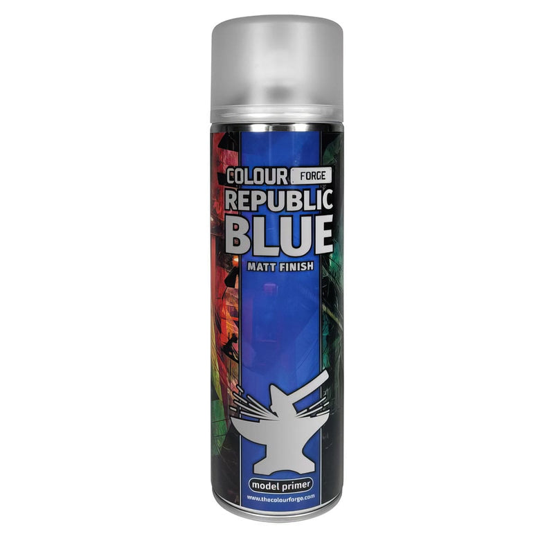 Colour Forge Colour Forge: Republic Blue Spray (500ml) available at Northumbrian Tin Soldier