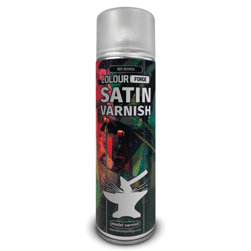 Colour Forge Colour Forge: Satin Varnish Spray (500ml) available at Northumbrian Tin Soldier