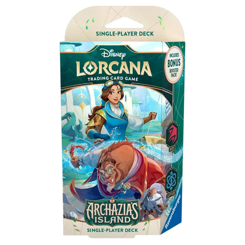 Disney-Ravensburger Disney Lorcana - Archazia's Island - Starter Deck - Belle & Beast available at Northumbrian Tin Soldier